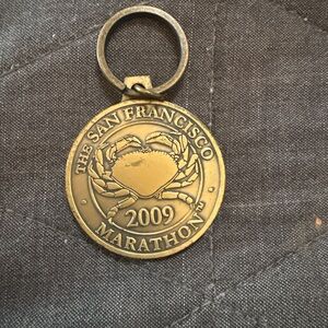 San Francisco Marathon 2009 Gold Medal Keychain
